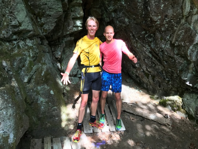Mattias Skoog och jag vid Alhammars grottor nära vändningen