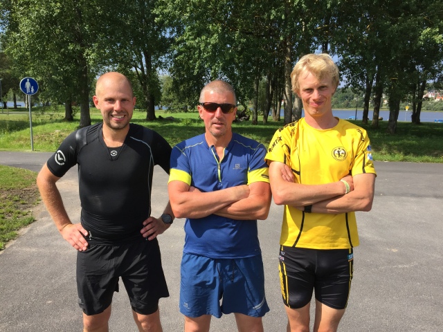 Patrik Boman, Stefan Carlsson och jag efter avslutad tur