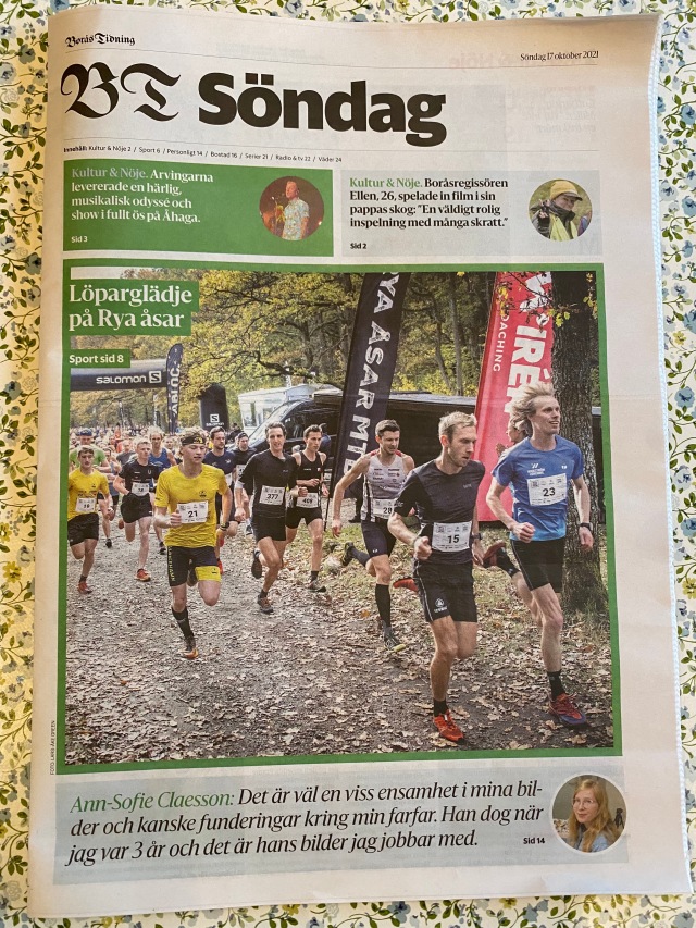 Jag syntes ju i alla fall i Borås Tidning dagen efter Rya Åsar Trail Run